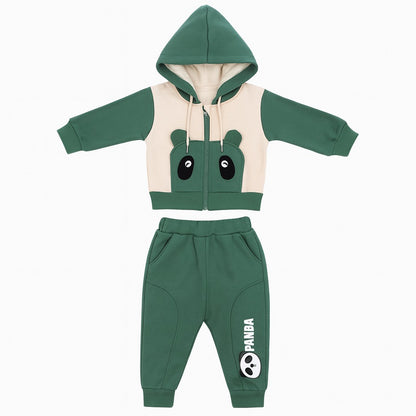 Winter Hoodie & Jogger Pants Co-ord Set - Leafy Panda