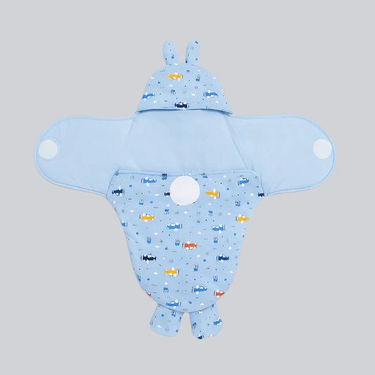 Baby Hooded Wrapper  - Sky Explorer