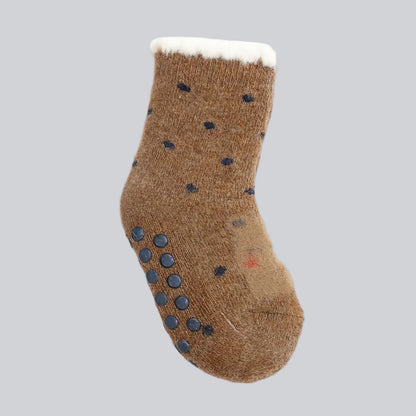 Woolen Antiskid Socks - Pack of 3 Mix Print