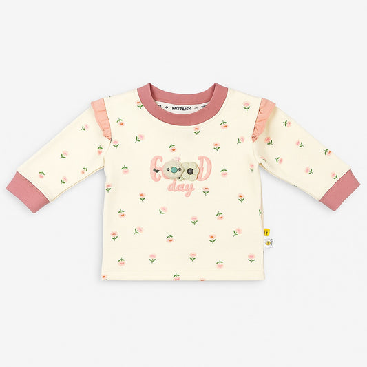Full Sleeves Top & Jogger Co-ord Set - Pink Blossom