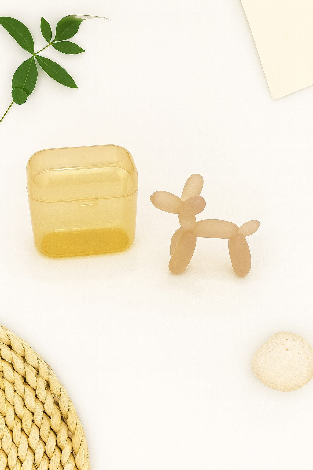 Premium Balloon Dog Shaped Silicone Teether (Brown)