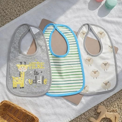 Cloth Feeding Bib Set of 3 - Here To Cuddle