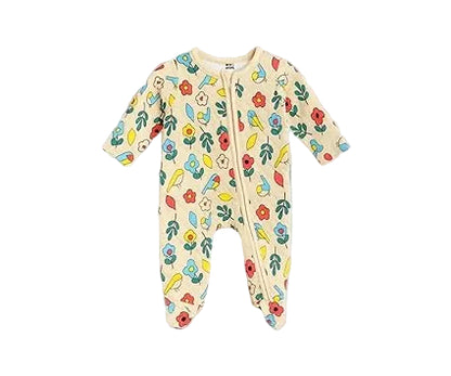 Quilted Sleepsuit - Little Garden