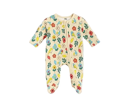 Quilted Sleepsuit - Little Garden