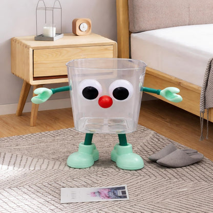 Multipurpose DIY Robot Trash Can - Green Turquoise