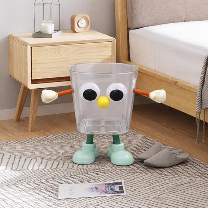 Multipurpose DIY Robot Trash Can - Orange Green