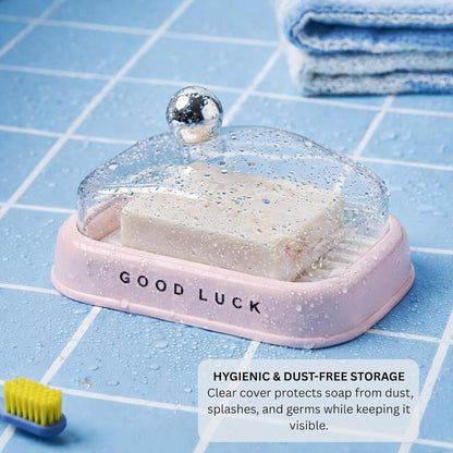 Soap Holder - Good Luck - Pink