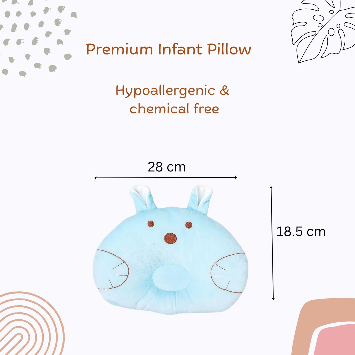 Blue Cuddly Bunny Pillow
