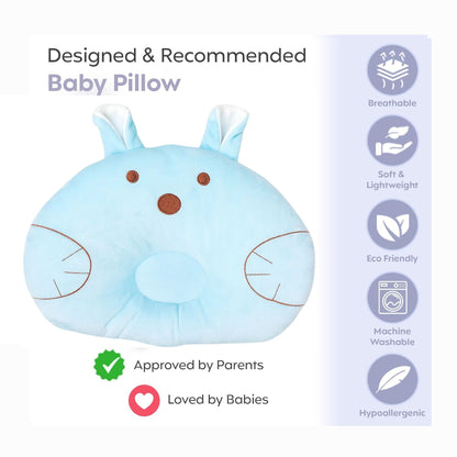 Blue Cuddly Bunny Pillow