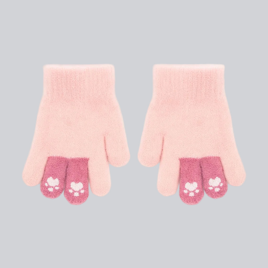 Baby Winter Finger Gloves - Blush Bunny