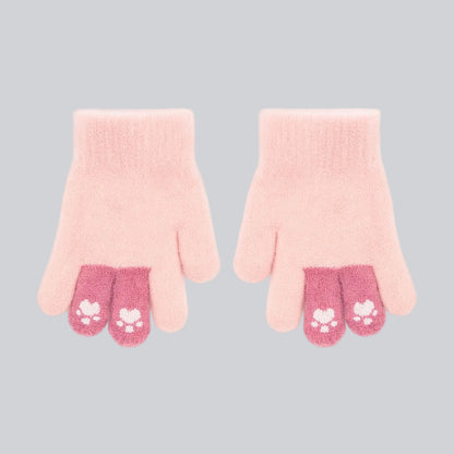 Baby Winter Finger Gloves - Blush Bunny