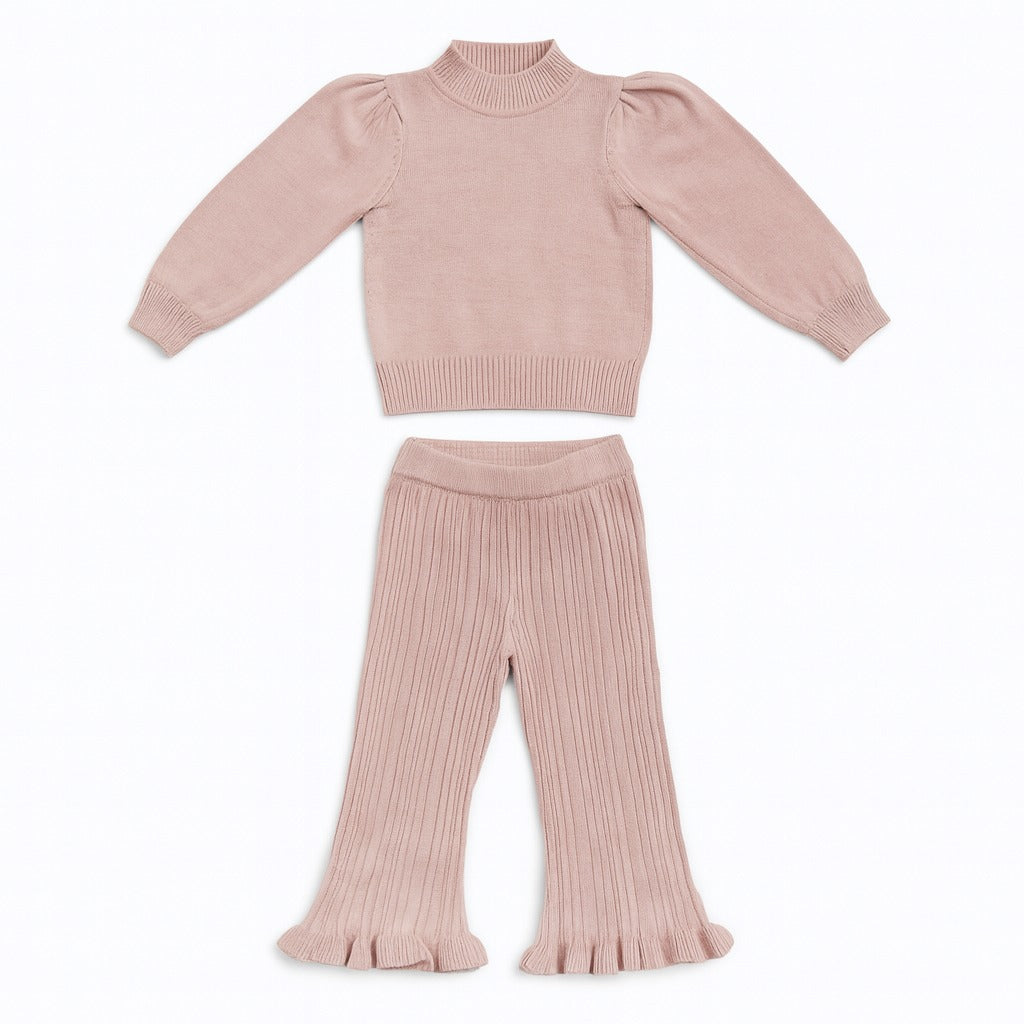 Knitted Top & Pant Co-ord Set - Lilac Pearl
