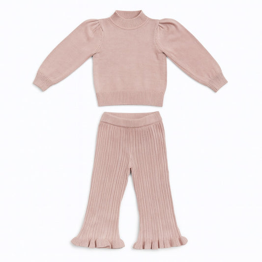 Knitted Top & Pant Co-ord Set - Lilac Pearl