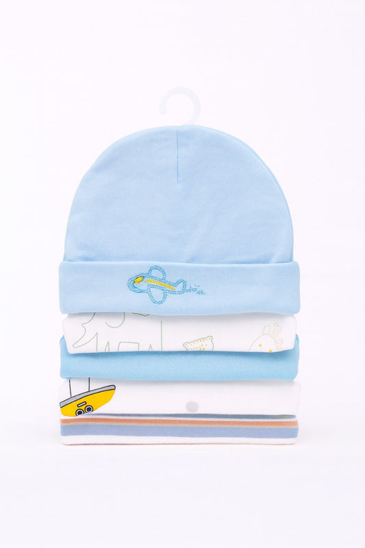 Unisex Baby Beanies Set of 5 - Sky Explorer