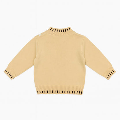Knitted Baby Sweater - Brownie Biscuit