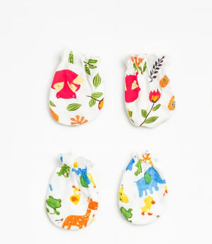 Baby Assorted Mittens - Set of 2 Mix Print