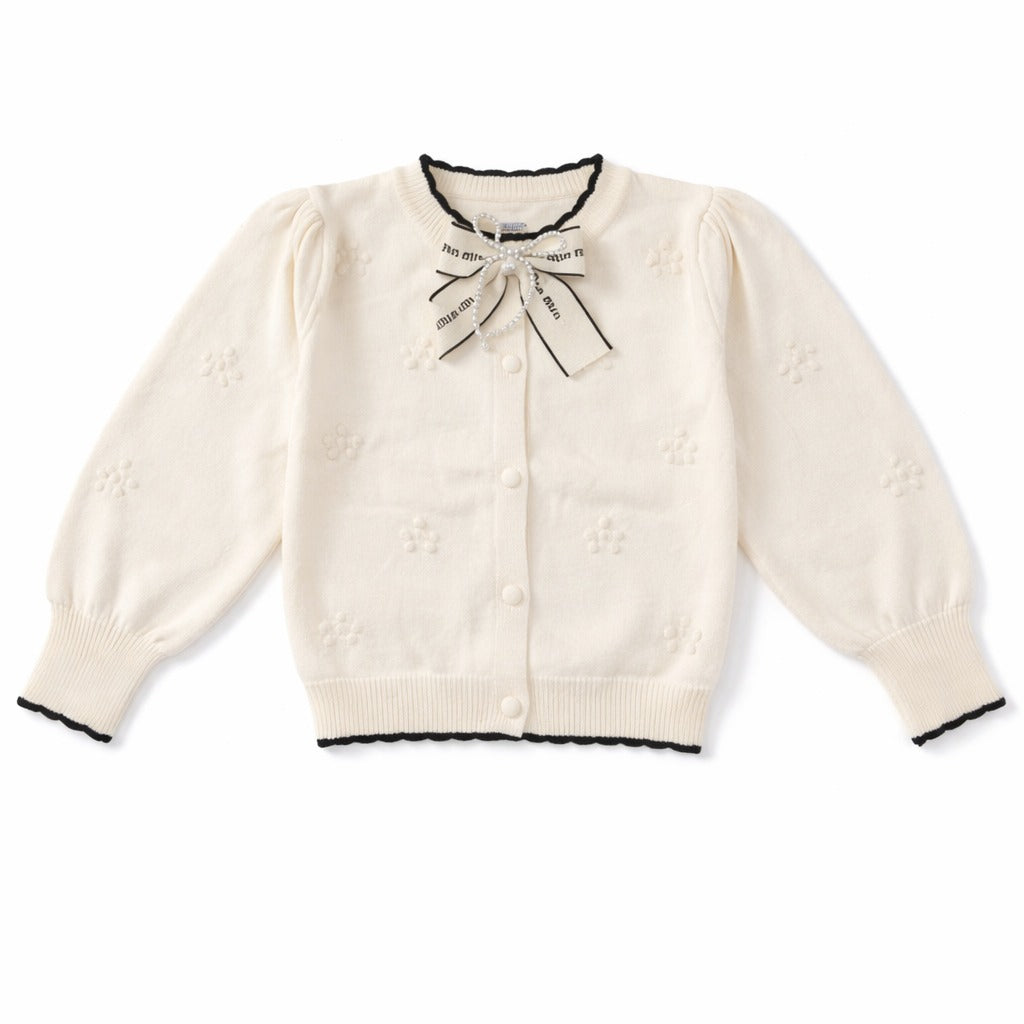 Knitted Top & Pant Co-ord Set - Snowflake Bow