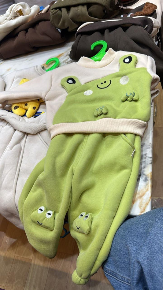 Winter Sweatshirt & Jogger Pants Co-ord Set - Froggo Chic