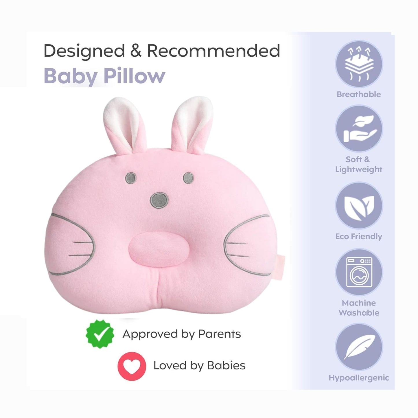 Pink Cuddly Bunny Pillow