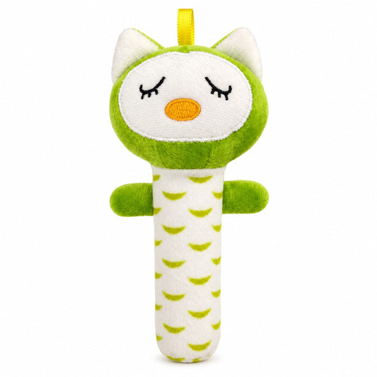 Cloth Rattle Teether - Green Birdie