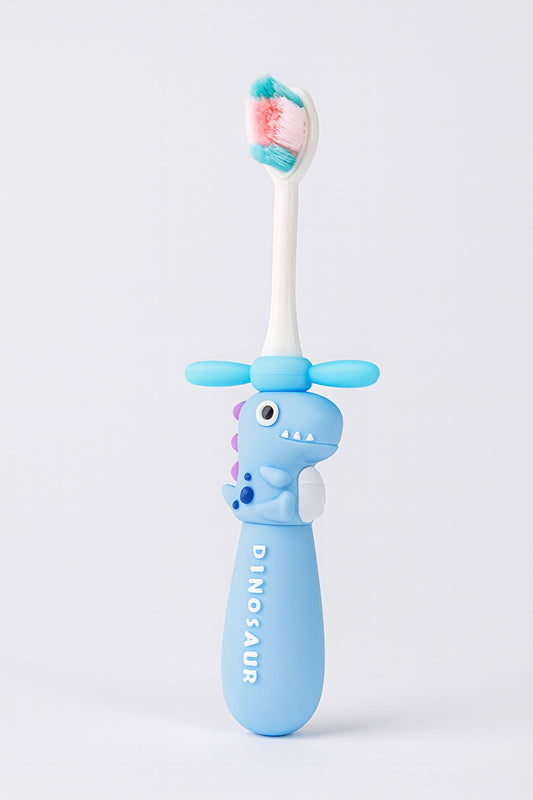 Blue Twisty Dino Toothbrush For Kids