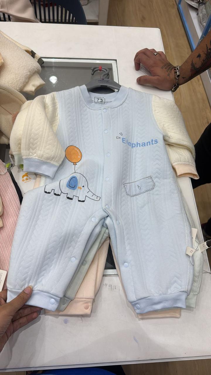 Quilted Romper With Snap Buttons - Tiny Trunks