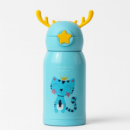 Stainless Steel Insulated Hot & Cold Sipper With Protective Cover 500ml - Meowgical King