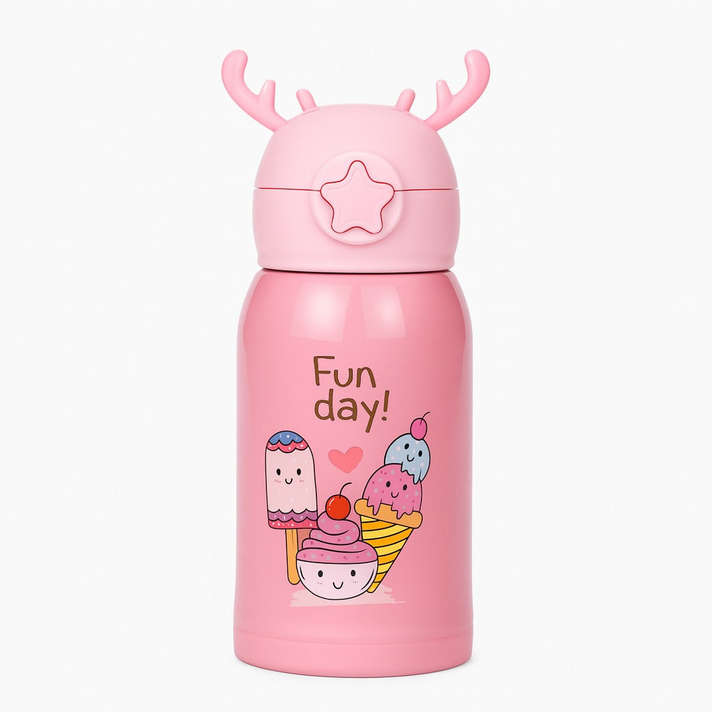 Stainless Steel Insulated Hot & Cold Sipper With Protective Cover 500ml - Cupcake Carnival