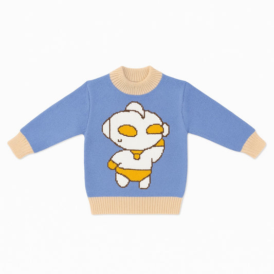 Knitted Baby Sweater  - Blue Bolt Hero