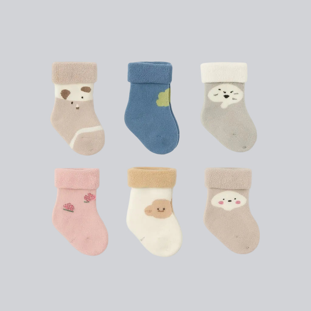 Solid Woolen Socks Set of 6 - Snuggle Squad