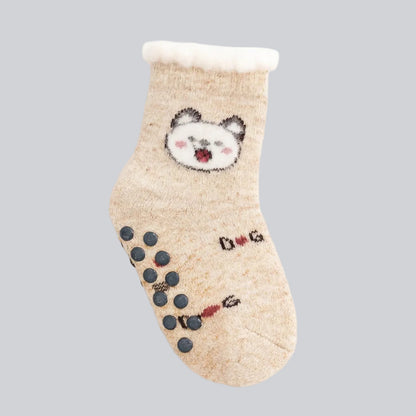 Woolen Antiskid Socks - Pack of 3 Mix Print