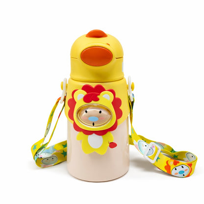 Stainless Steel Insulated Hot & Cold Sipper With Protective Cover 500ml - Chubby Honey Roar