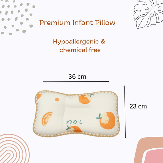 Rectangular Baby Pillow - Orange