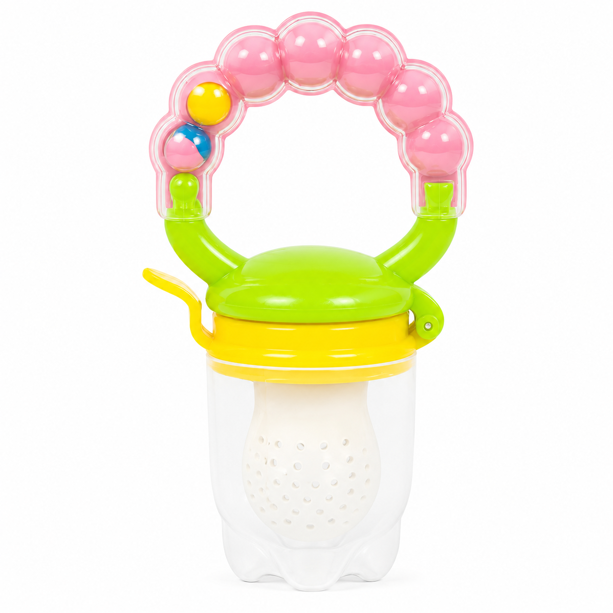 Silicone Fruit Nibbler - Green Bubble Handle