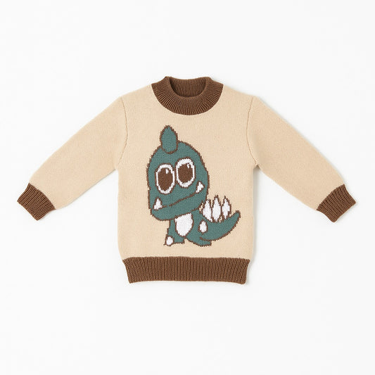 Knitted Baby Sweater  - Jurassic Joy