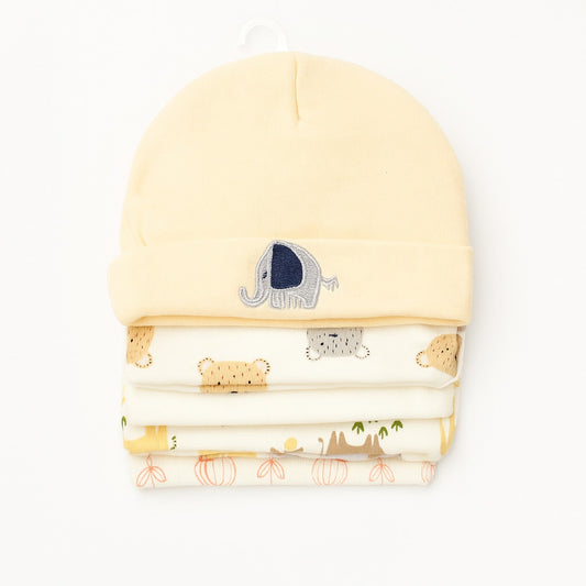 Unisex Baby Beanies Set of 5 - Tiny Elephant