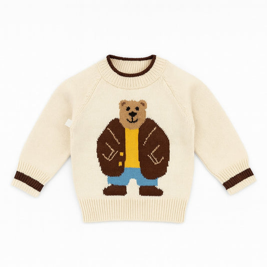 Knitted Baby Sweater - Bobby Bear