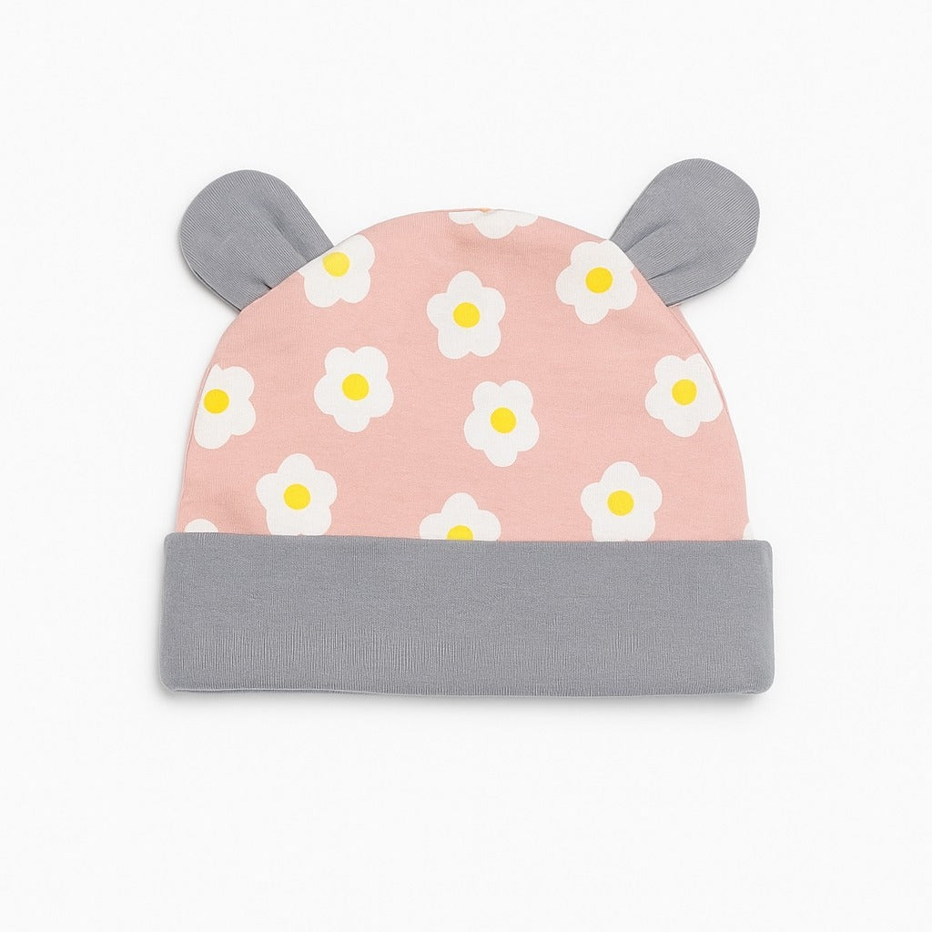 Beanie With Teddy Ears - Bloomy Daisy
