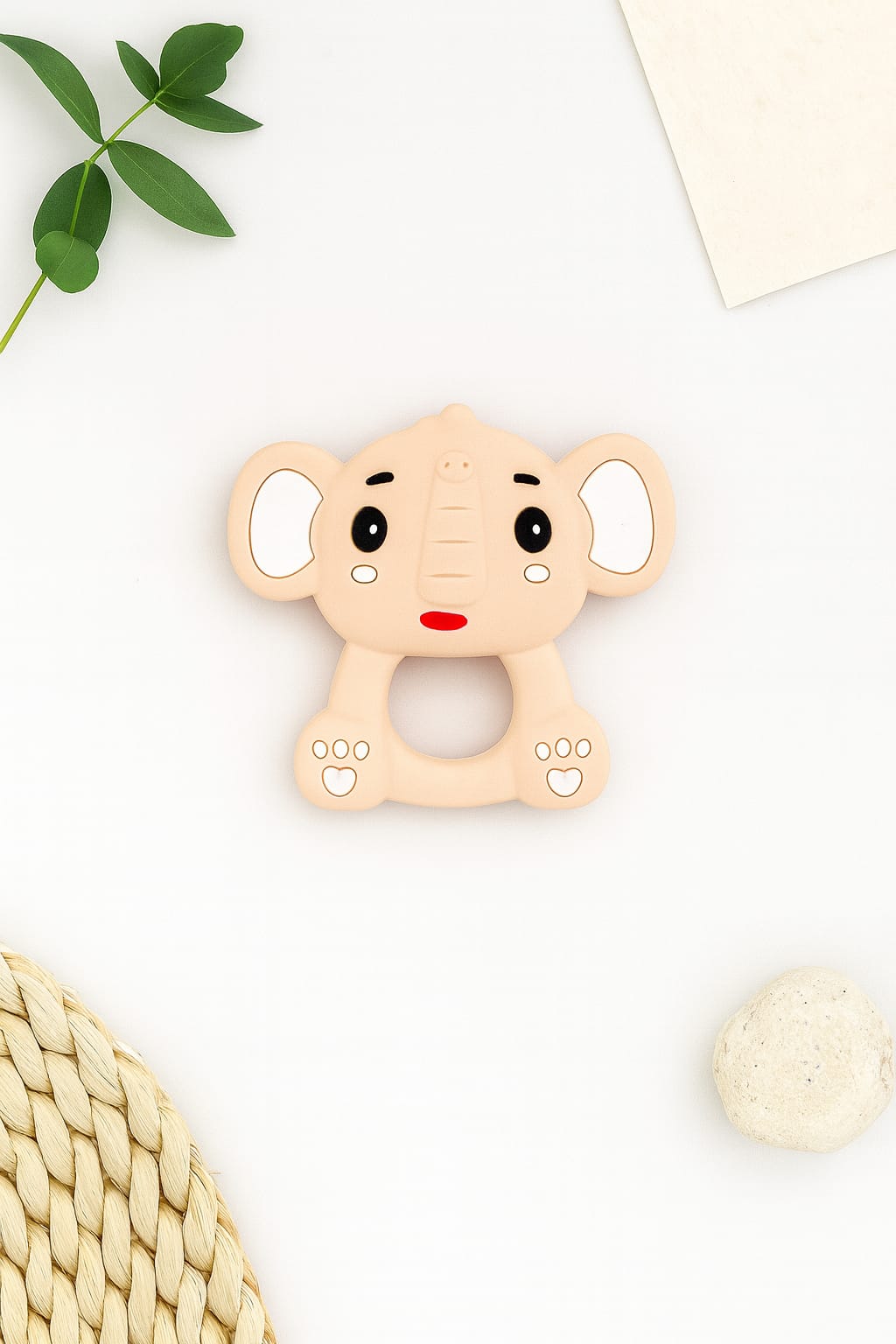 Silicone Cartoon Teether - Elephent  (Skin-Tone)