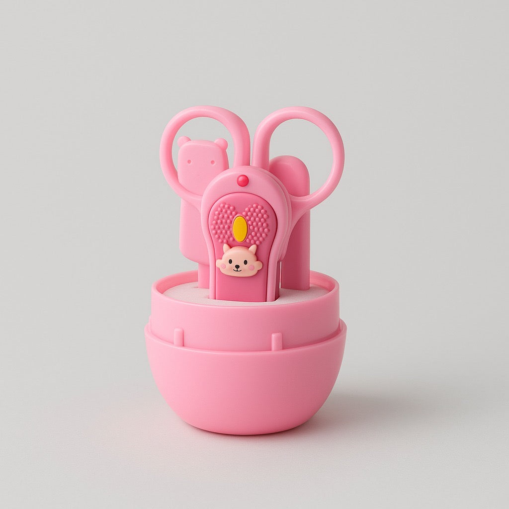 Baby Grooming Kit With Scissors- pink