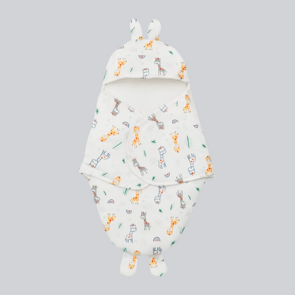 Baby Hooded Wrapper - Safari Sprinkles