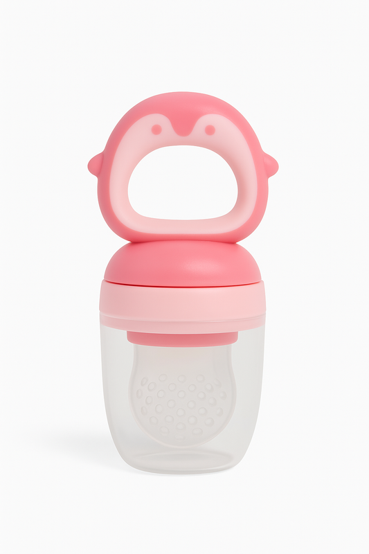Silicone Fruit Nibbler - Pink Penguin Pop