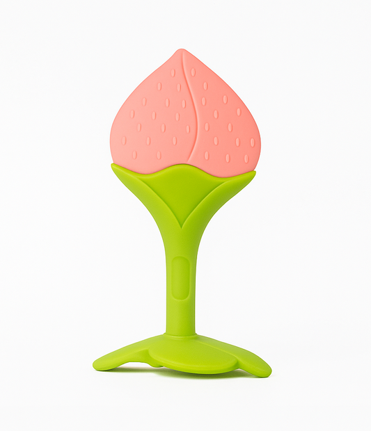 Silicone Fruit Shape Teether - Peach