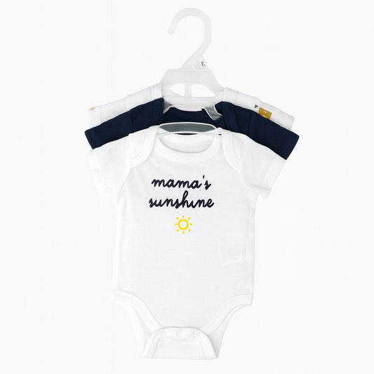 Cotton Baby Onesie - Mama's sunshine ( white )
