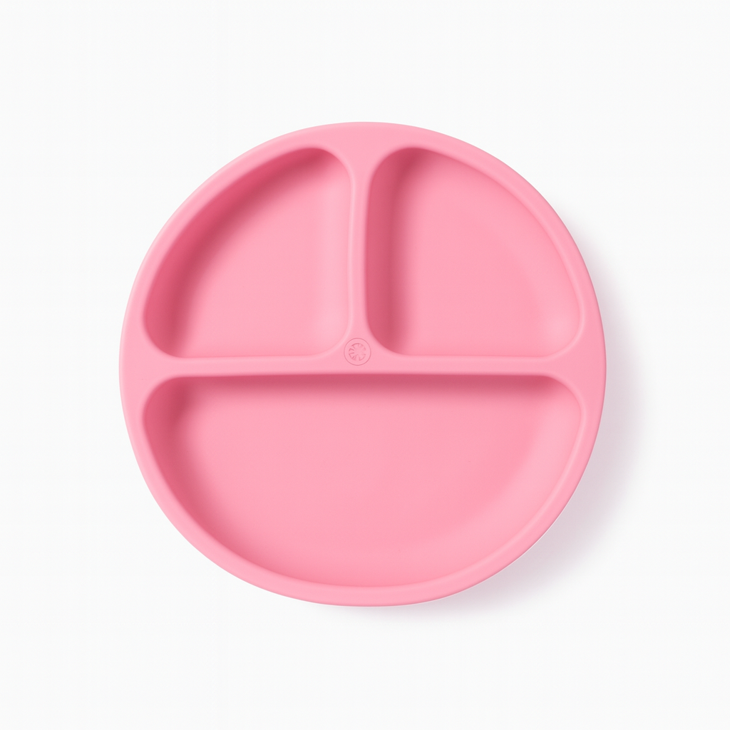 8 pcs Silicone Feeding Sets- Pink Round