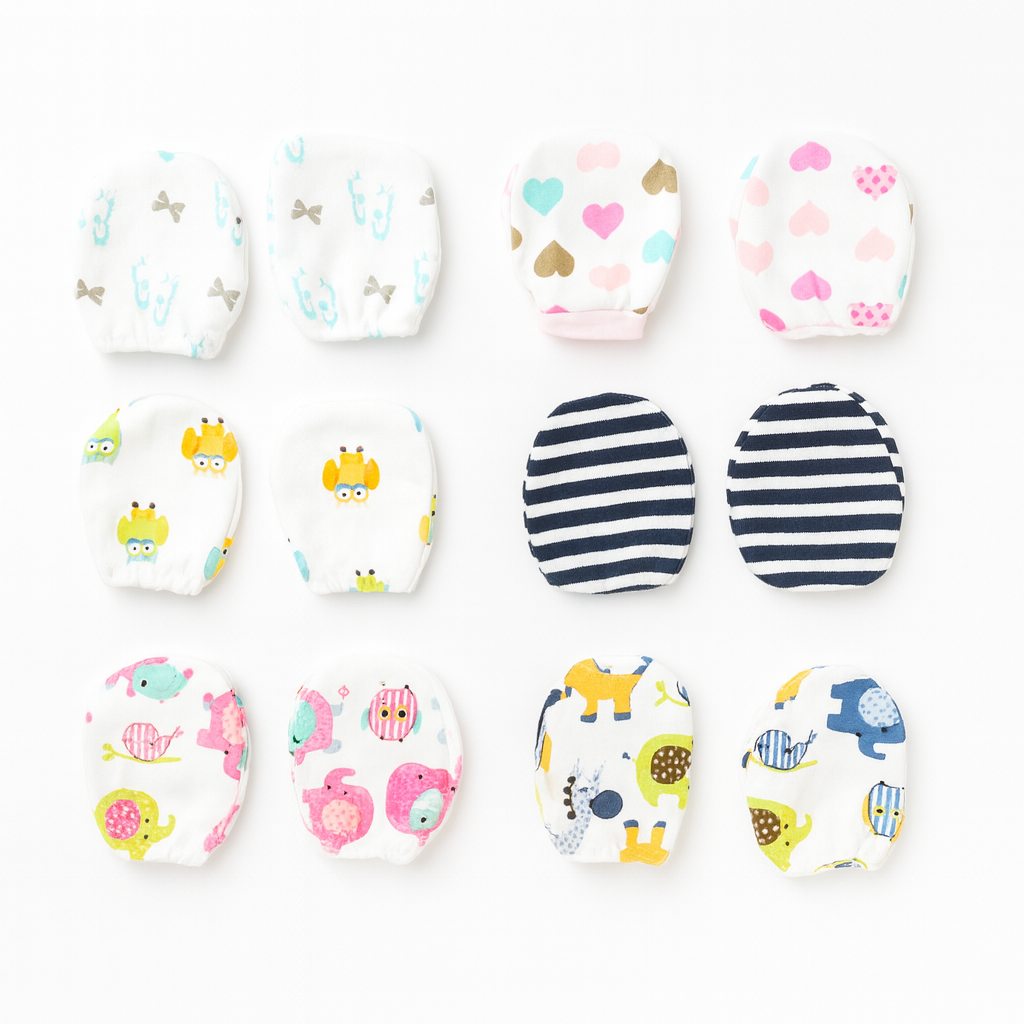 Baby Assorted Booties - Set of 6 Mix Print