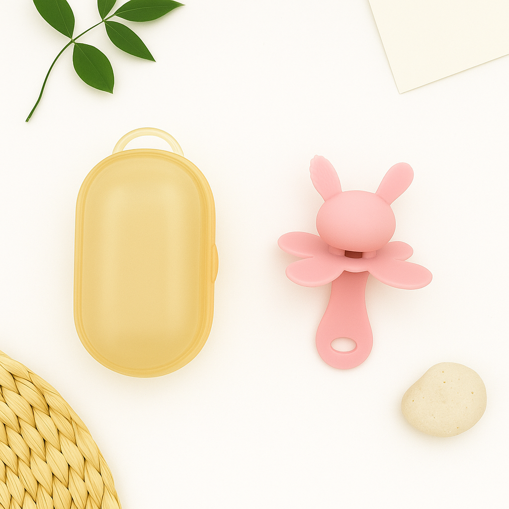 Premium Bunny Silicone Teether (Pink)