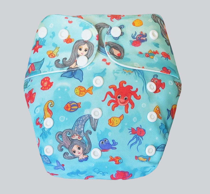 Reusable Cloth Diaper - Aqua Adventures