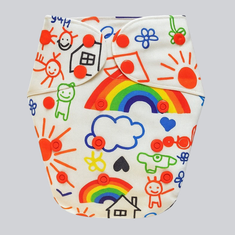 Reusable Cloth Diaper - Doodle Dreams