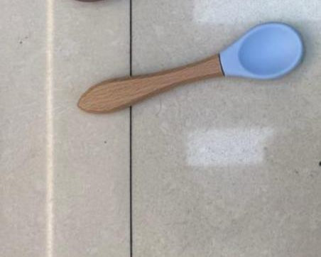 Baby Silicone Spoon with Bamboo Handle